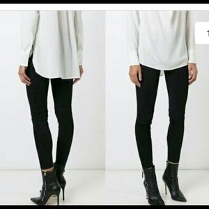 Vince $995 Women's Ankle Zip 100%  Suede Legging M